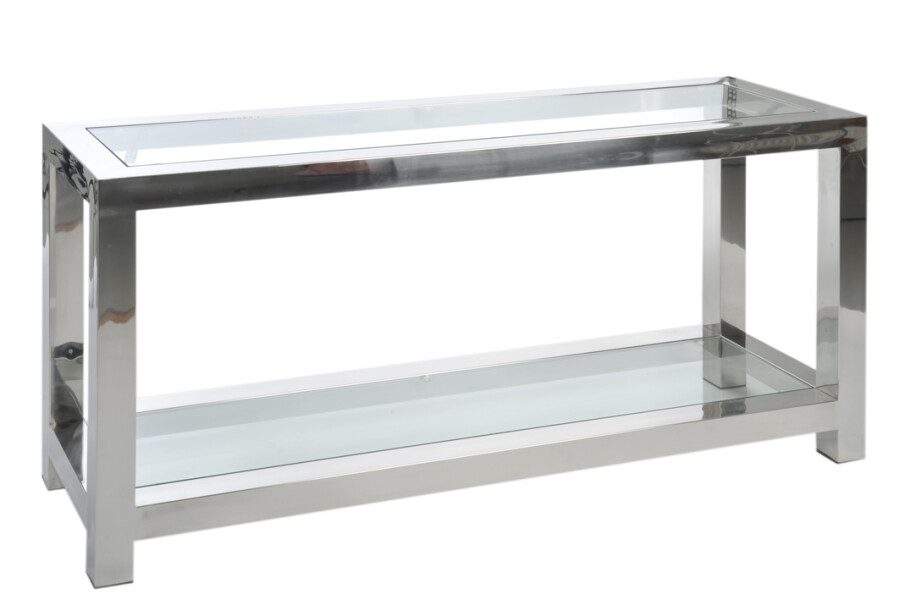 Console Stainless Steel/Glass Silver