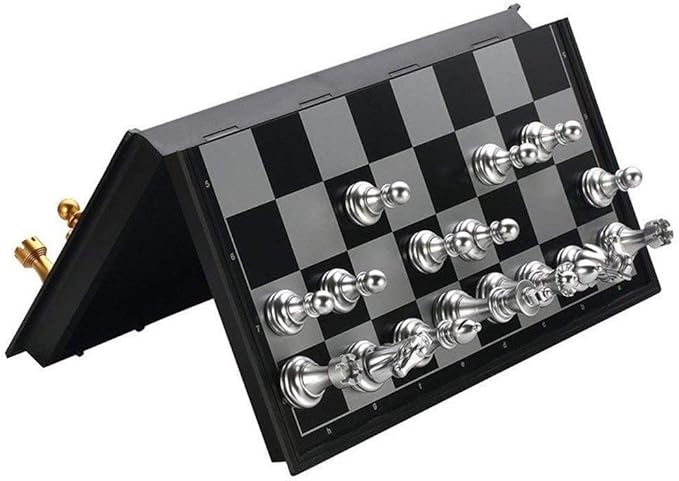 Chess Game Board – Silver & Gold