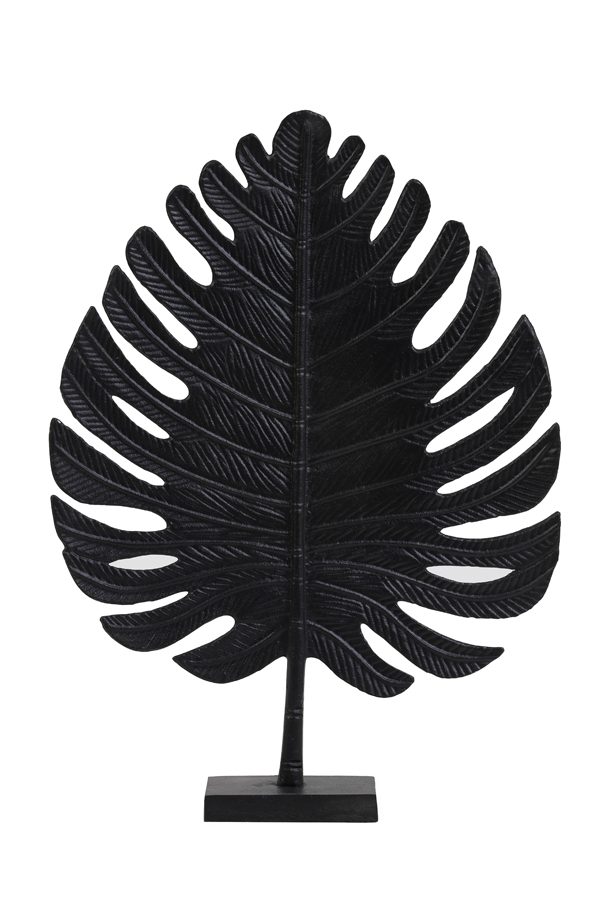 Palmetto Leaf Sculpture in Black