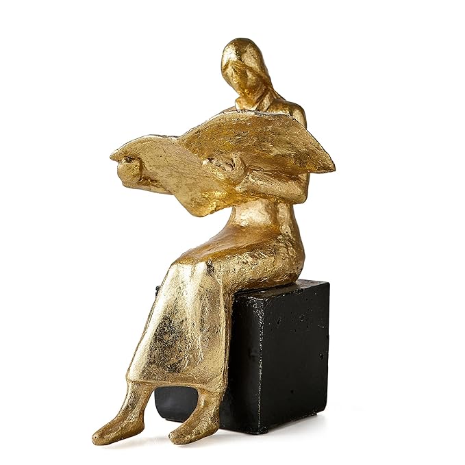 Gold Reader Bookend