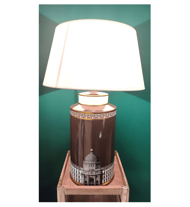 Berlin Palace Brown Porcelain Lamp