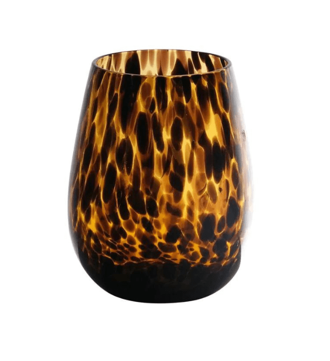 Tealight Holder Glass Jar – Leopard Design