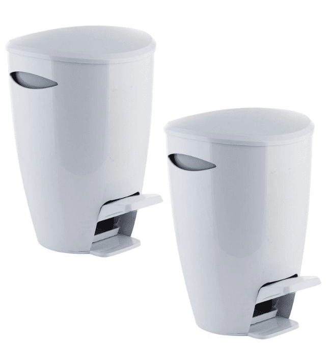 White Plastic Bathroom Waste Bin