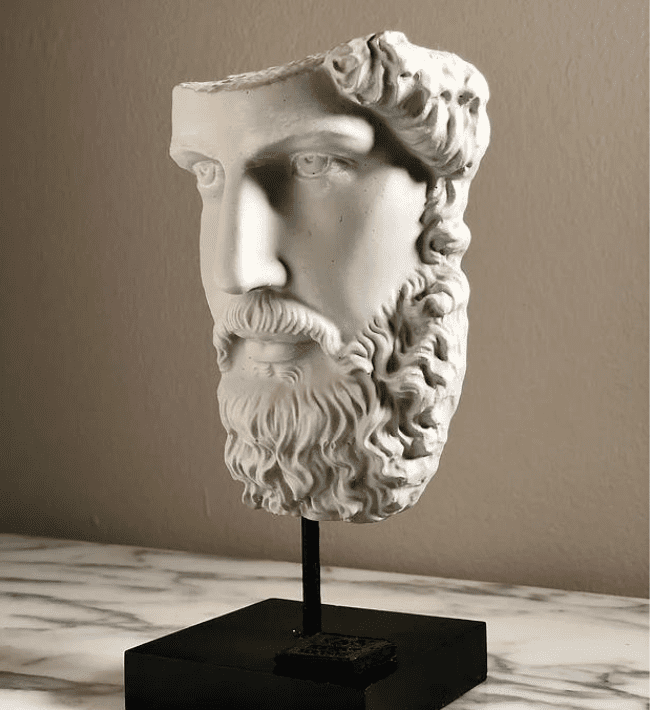 Greek Statue On Foot Poly White - Image 3